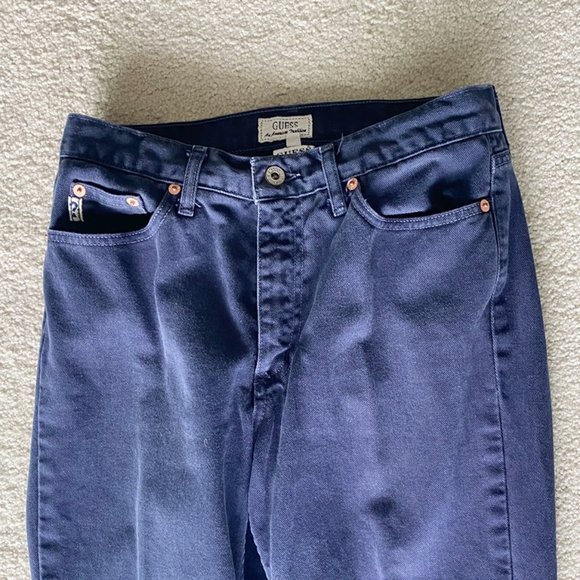 Guess USA American Tradition Womens Jeans Blue Dark Wash Cotton Straight Leg 30 - Picture 3 of 8